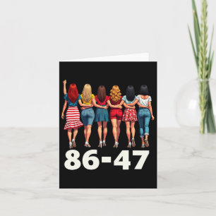 Women Girls 86 47 Trump Not My President  Card