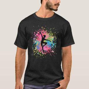 Women Girls Cute Rainbow Gymnastics Gymnast Girls T-Shirt