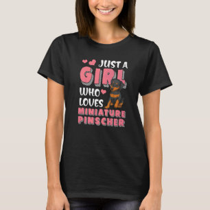 Women Girls Dog Dog Miniature Pinscher Min Pinsch T-Shirt