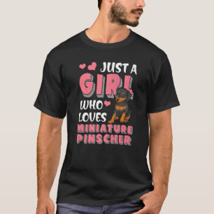 Women Girls Dog Dog Miniature Pinscher Min Pinsch T-Shirt