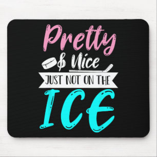 Women Girls Hockey Goalie Hockey Player Funny Ice  Mouse Pad