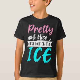 Women Girls Hockey Goalie Hockey Player Funny Ice T-Shirt