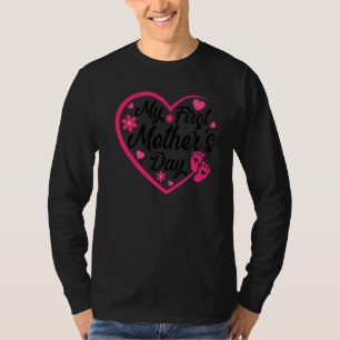 Women Girls My First Mother's Day 2022 Matching Fa T-Shirt