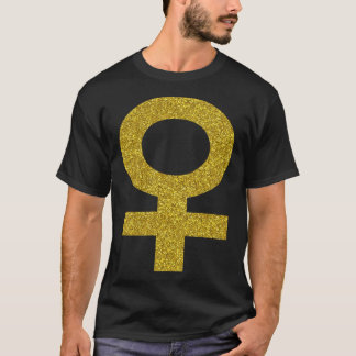 Women girls power vintage golden retro feminism sy T-Shirt