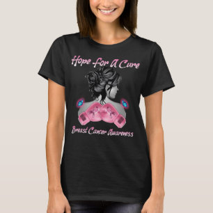 Women Gloves Boxing Hope For A Cure Breast Cancer T-Shirt
