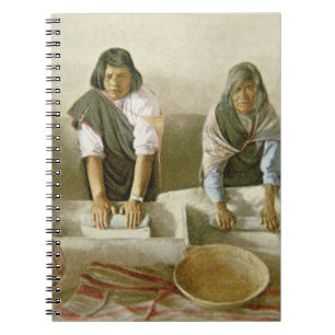 Women Grinding Corn, Pueblo of Laguna, c.1905 (col Spiral Notebook