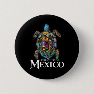 Women Gulf Of Mexico Forever Mexican Souvenir Sea 6 Cm Round Badge