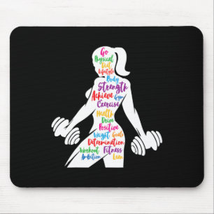 Women Gym Motivation Workout Motivational Fitness  Mouse Pad