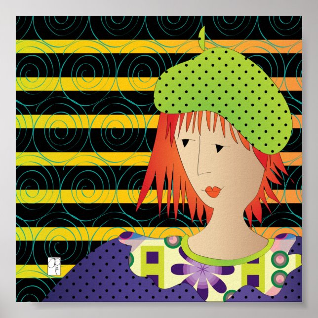 Women Hats Beret Poster (Front)