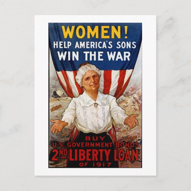 Women! Help America's Sons Postcard (Front)