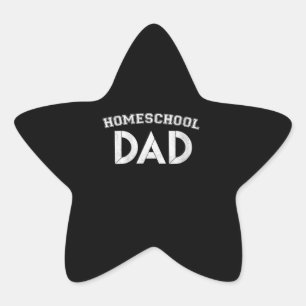 Women Home School Dad Fun Remote Learning Virtual Star Sticker