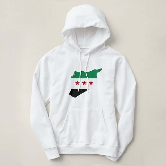 women hoodies - free syria map  (Design Front)