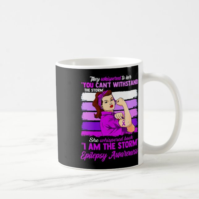 Women I Am The Storm Epilepsy Awareness Warrior  Coffee Mug (Right)