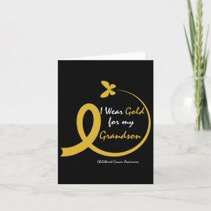 Women I Wear Gold For My Grandson Childhood Cancer Card