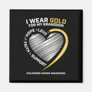 Women I Wear Gold For My Grandson Childhood Cancer Magnet