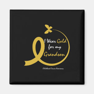 Women I Wear Gold For My Grandson Childhood Cancer Magnet