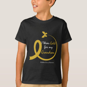 Women I Wear Gold For My Grandson Childhood Cancer T-Shirt