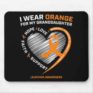 Women I Wear Orange For My Granddaughter Leukaemia Mouse Pad