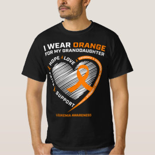 Women I Wear Orange For My Granddaughter Leukaemia T-Shirt