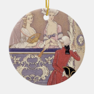 Women in a Theatre Box, illustration from 'Les Lia Ceramic Tree Decoration