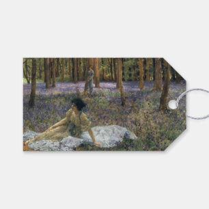 Women in a Woodland Landscape with Bluebells Gift Tags