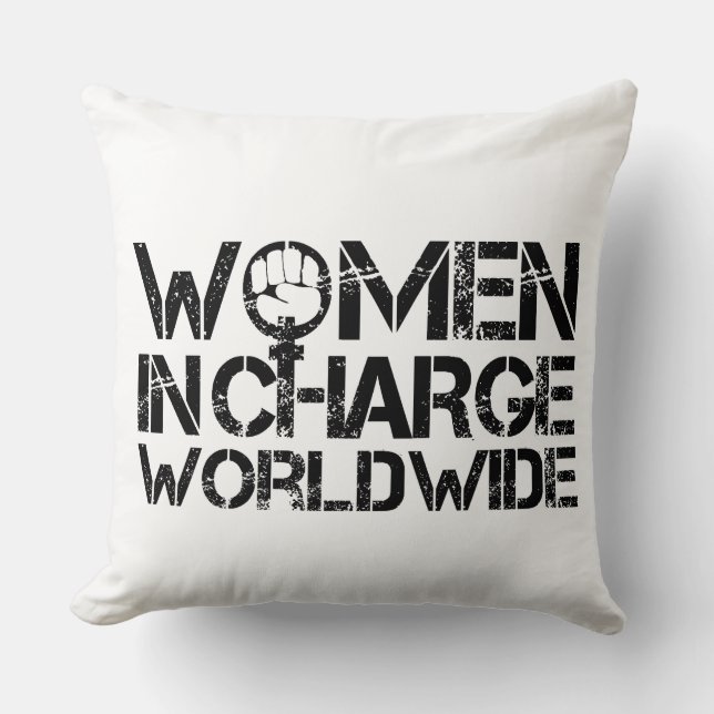 Women in Charge Worldwide Cushion (Front)