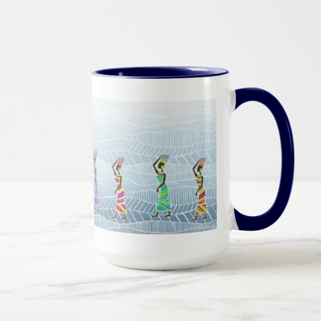 Women in Colourful Fabrics - Mug (Right)