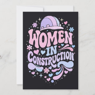 Women In Construction Retro Empowerment Invitation
