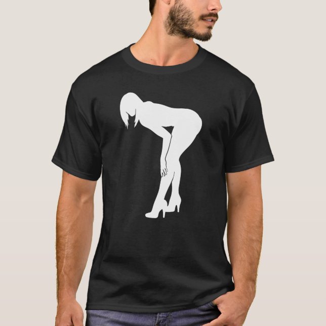 Women In High Heels Bent Over Women Art T-Shirt (Front)