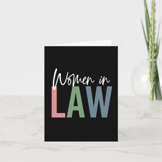 Women In Law Retro Attorney Law School Student Card (Front)