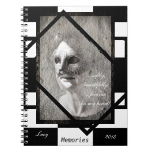 Women in Mask Artwork (Notebook) Spiral Notebook