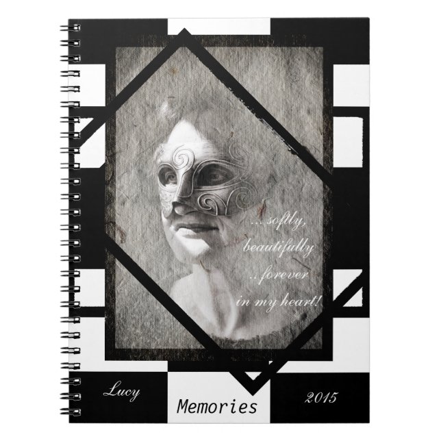 Women in Mask Artwork (Notebook) Spiral Notebook (Front)