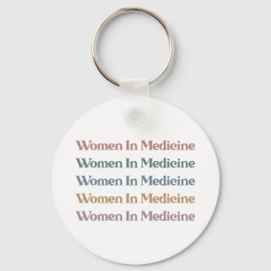 Women in Medicine Retro Future Nurse Med Student Key Ring