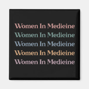 Women in Medicine Retro Future Nurse Med Student Magnet