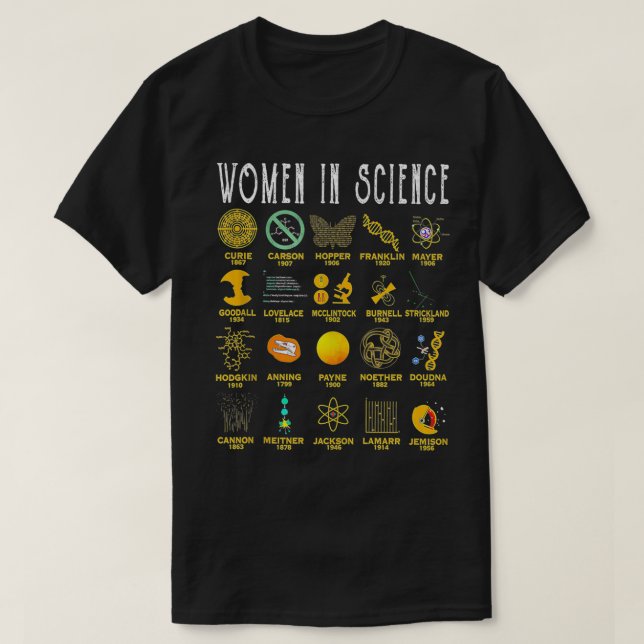 Women In Science  T-Shirt (Design Front)