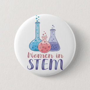 Women In STEM 6 Cm Round Badge