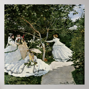 Women in the Garden by Claude Monet Poster