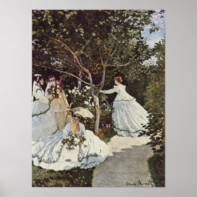 Women In The Garden by Claude Monet Poster (Front)