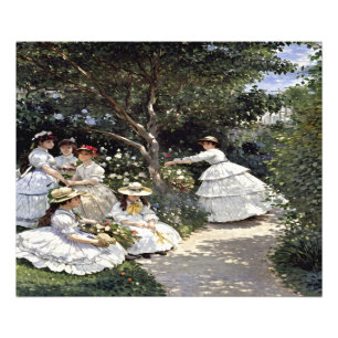Women in the Garden - Portrait of Elegance Photo Print