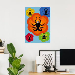 Women In The Lotus Pose Poster