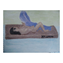 Women in Wood Painting Poster