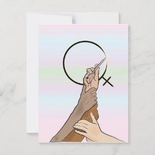 Women International Day postcard