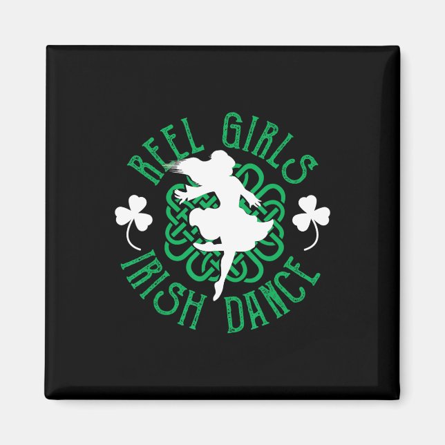 Women Irish Step Dancer Step Dancing Reel Girls Ir Magnet (Front)