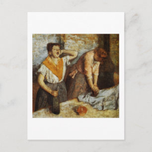 Women Ironing postcard