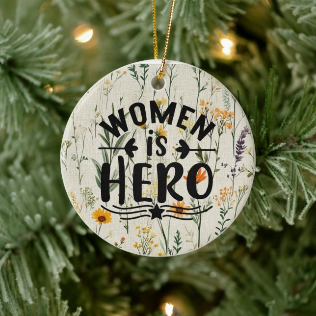 women is hero ceramic tree decoration (Tree)