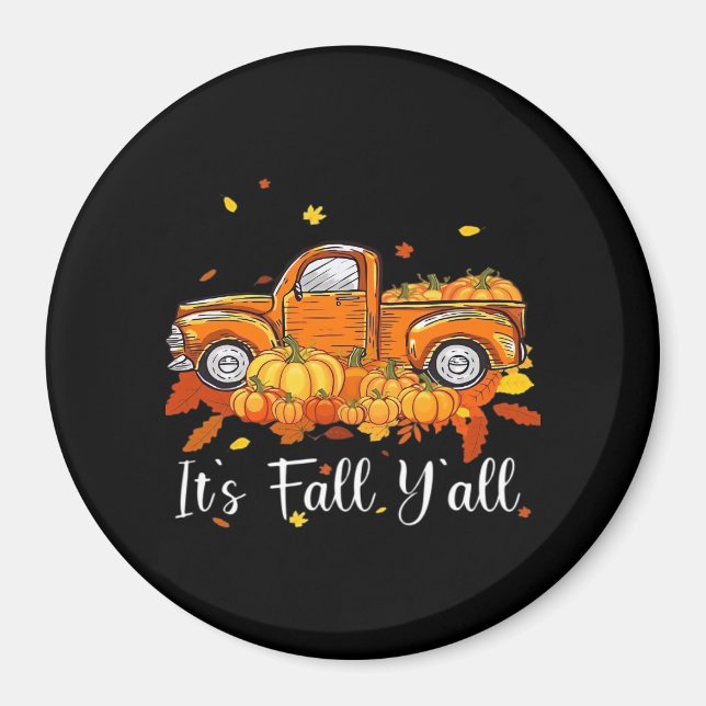 Women It’s Fall Y’all Pumpkin Autumn Tree Hello Fa Magnet (Front)
