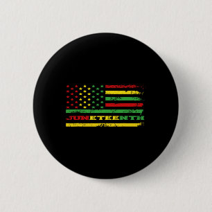 Women Juneteenth Flag African American  6 Cm Round Badge