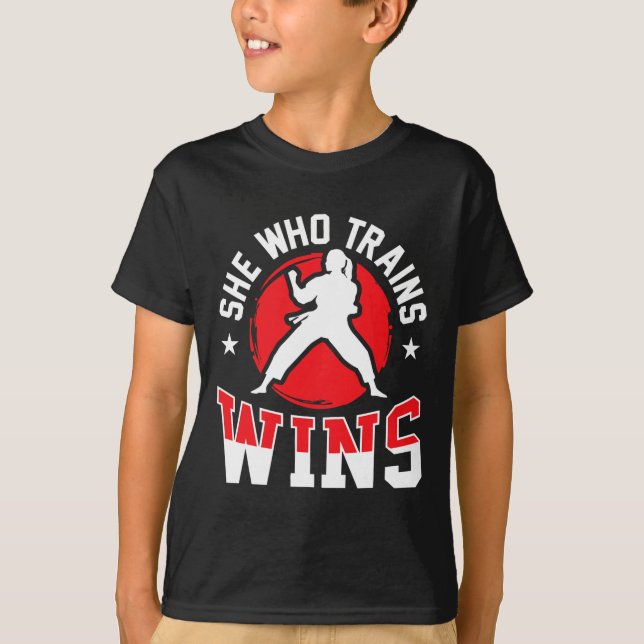 Women Karate  T-Shirt (Front)