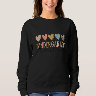 Women Kindergarten Crew Teaching Teacher Back To S Sweatshirt