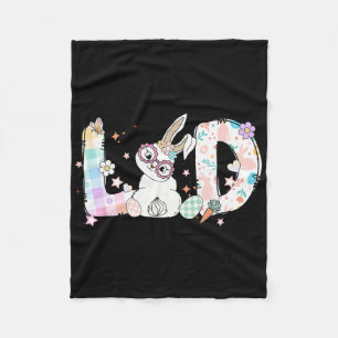 Women Labour And Delivery Nurse Easter Bunny Eggs Fleece Blanket